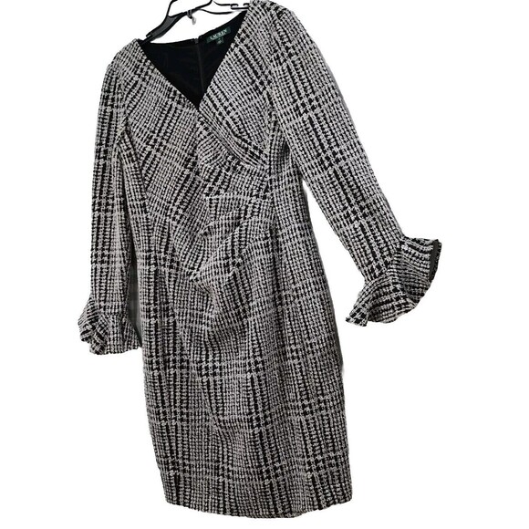 Lauren by Ralph Lauren Womens‎ Plaid Ruched Dress Size 14 - Picture 15 of 15